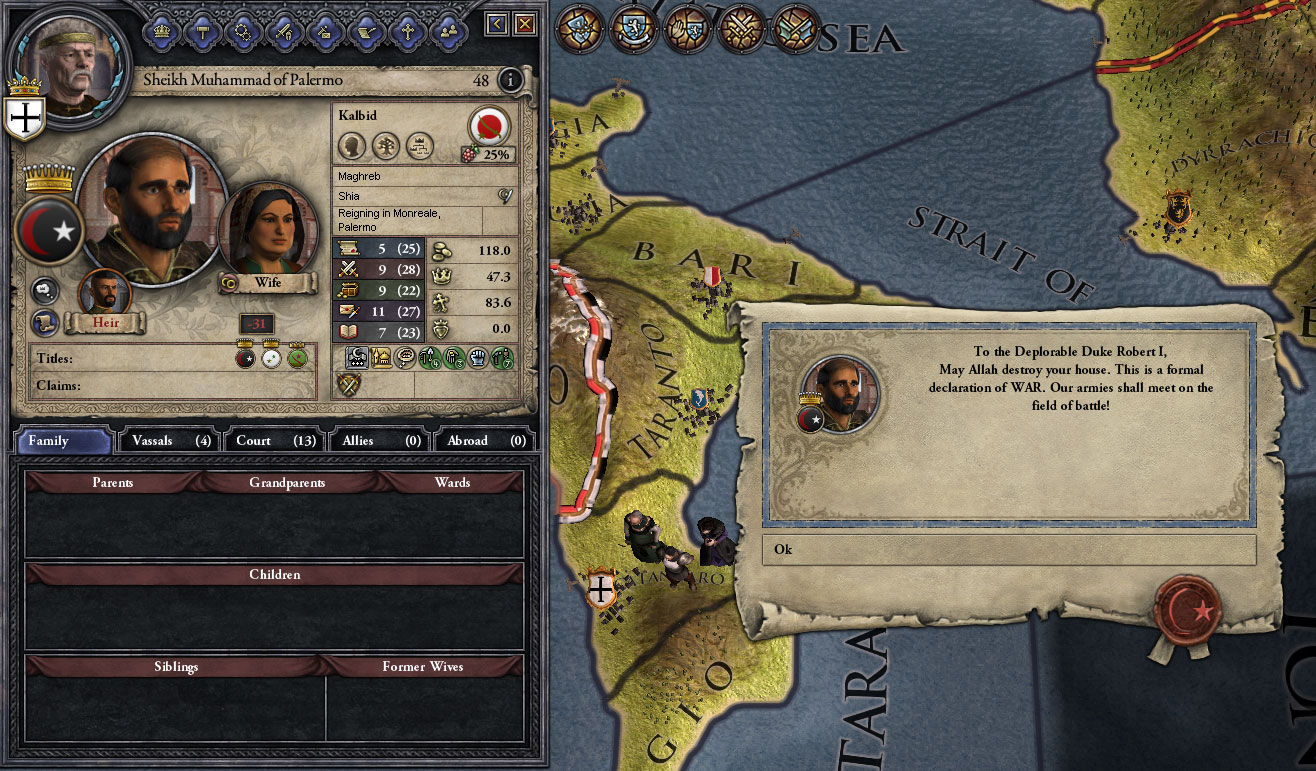 how to declare war in crusader kings 2